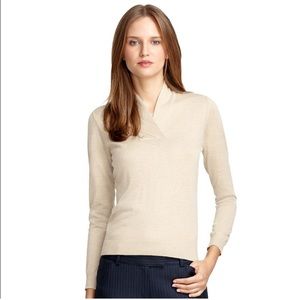 Brooks Brothers White Silk Cashmere Sweater - S